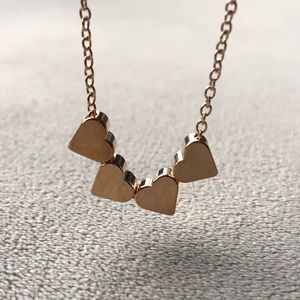 Sliding Hearts Bracelet ~ Gold Tone ~ Brand New!